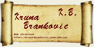 Kruna Branković vizit kartica